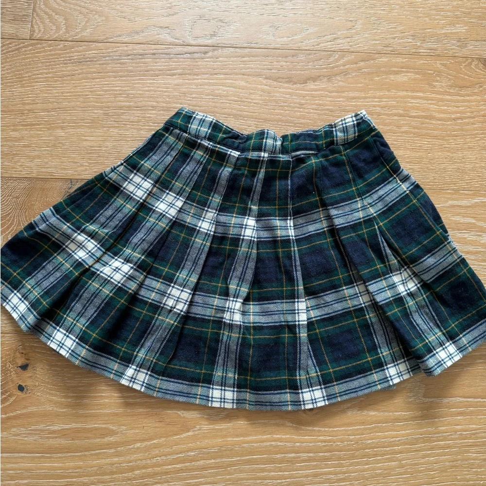 Ralph Lauren • Plaid Pleated Cotton Twill Skirt